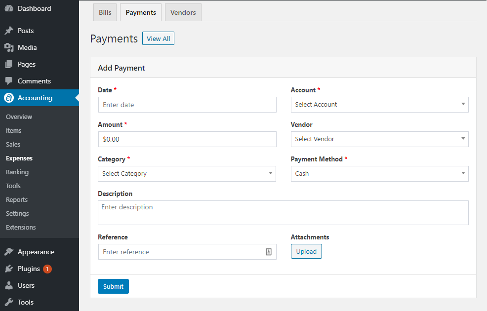 add payments users